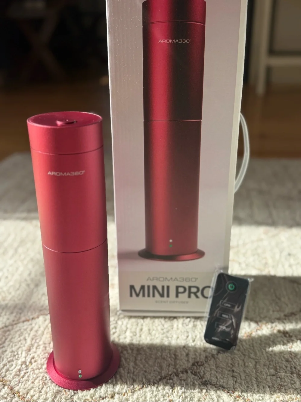 NEW Aroma360 Mini Pro Luxury Scent Diffuser Red Complete in Box